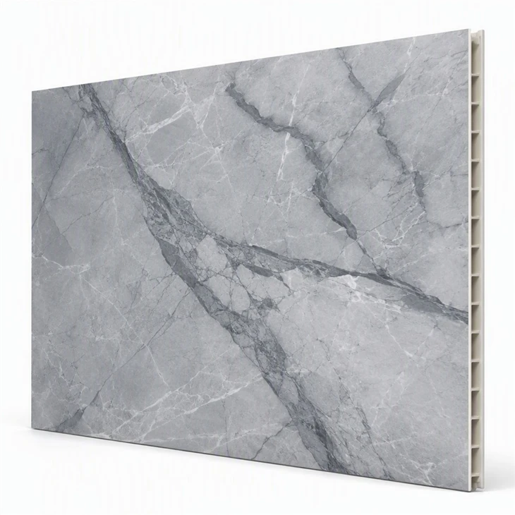 Marble Effect Wall Panels — Grey Marble PVC Wall Panels for Bathroom & Living Room, 500+ Finishes high quality